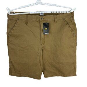 Lee Mens Carpenter Shorts Size 46 Dark Khaki Relaxed Fit Casual Durable